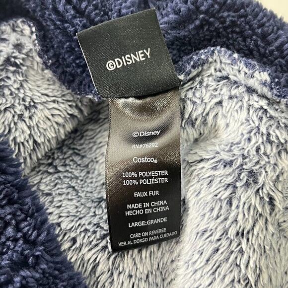 Disney Mickey Mouse Blue Faux Fur Fuzzy Sleep Robe Size Large Women’s - Picture 4 of 9